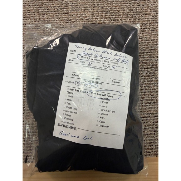 Tommy Bahama Mens Pants 38x29 Black Performance Golf Coast Island Zone Stretch - Picture 5 of 13